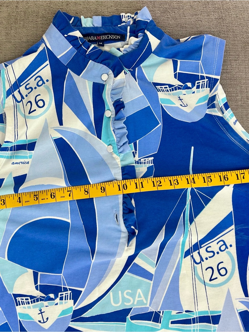 Tommy Bahama Blue Nautical Sailboat Print Mini Dress - Picture 5 of 5